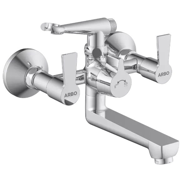 RL-4621 Wall Mixer 2 In 1 With Crutch, Connecting Legs With Wall Flange