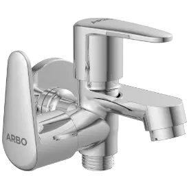 AL-1405 2 Way Bib Tap Side Handle With Wall Flange