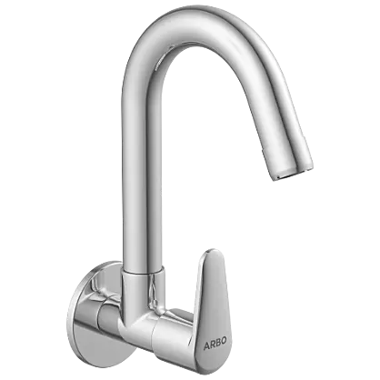 AL-1408 Sink Cock With Swinging Spout With Wall Flange (Wall Mounted Model)