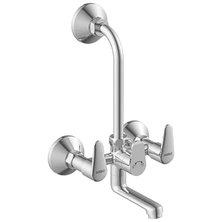 AL-1420 Wall Mixer 2 In 1 With Connecting Legs With Wall Flange