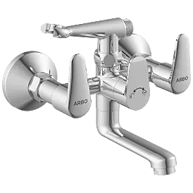 AL-1421 Wall Mixer 2 In 1 With Crutch, Connecting Legs With Wall Flange