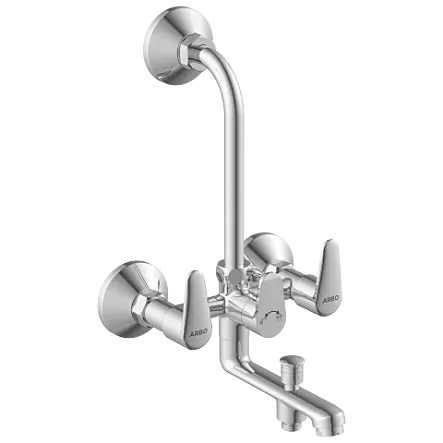 AL-1422 Wall Mixer 3 In 1 With Connecting Legs With Wall Flange