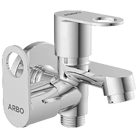 NE-1605 2 Way Bib Tap Side Handle With Wall Flange