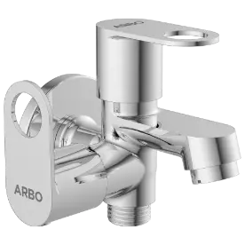 NE-1605 2 Way Bib Tap Side Handle With Wall Flange