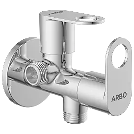 NE-1607 2 Way Angle Cock With Wall Flange