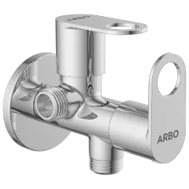 NE-1607 2 Way Angle Cock With Wall Flange