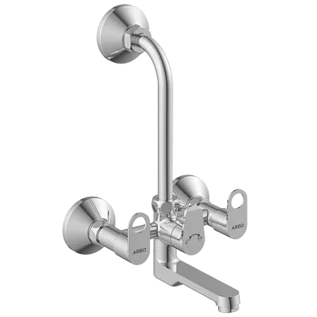 NE-1620 Wall Mixer 2 In 1 With Connecting Legs With Wall Flange