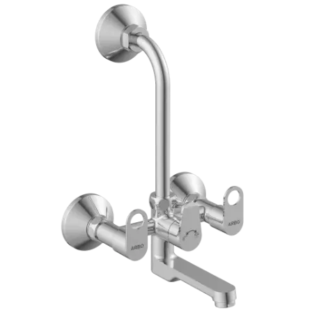 NE-1620 Wall Mixer 2 In 1 With Connecting Legs With Wall Flange