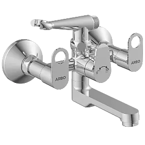 NE-1621 Wall Mixer 2 In 1 With Crutch, Connecting Legs With Wall Flange