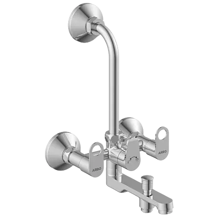 NE-1622 Wall Mixer 3 In 1 With Connecting Legs With Wall Flange