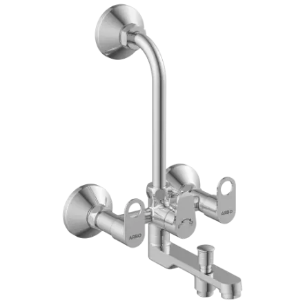 NE-1622 Wall Mixer 3 In 1 With Connecting Legs With Wall Flange