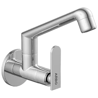 IX-2808 Sink Cock With Swinging Spout With Wall Flange (Wall Mounted Model)