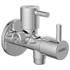 EL-1807 2 Way Angle Cock With Wall Flange