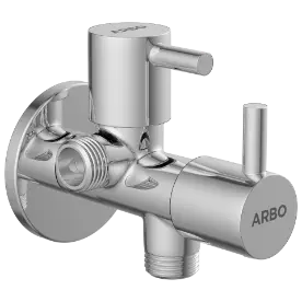 EL-1807 2 Way Angle Cock With Wall Flange