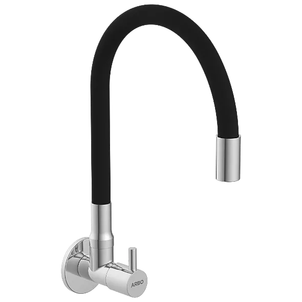 EL-1808 Sink Cock With Swinging Spout With Wall Flange (Wall Mounted Model)
