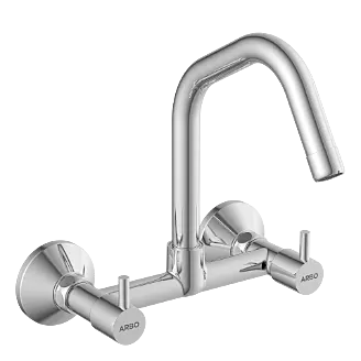 EL-1813 Sink Mixer With Swinging Spout With Connecting Legs With Wall Flange (Wall Mounted Model)