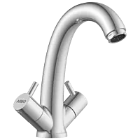 EL-1815 Center Hole Basin Mixer With Swinging Spout With Braided Hoses (Table Mounted Model)