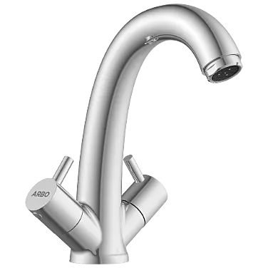 EL-1815 Center Hole Basin Mixer With Swinging Spout With Braided Hoses (Table Mounted Model)