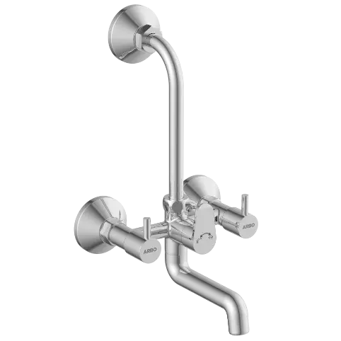EL-1820 Wall Mixer 2 In 1 With Connecting Legs With Wall Flange