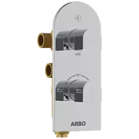 DVT-5610 2 Inlet 3 Outlet Thermostatic Diverter Body With Upper Part Set