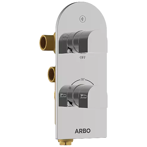 DVT-5610 2 Inlet 3 Outlet Thermostatic Diverter Body With Upper Part Set