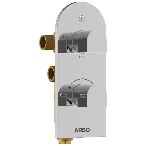 DVT-5610 2 Inlet 3 Outlet Thermostatic Diverter Body With Upper Part Set