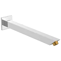 SHA-02 Square Cross 12" Inch Long Wall Mounted Shower Arm With Wall Flange