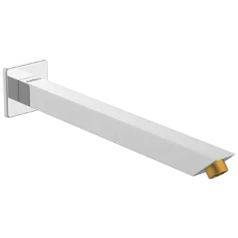 SHA-02 Square Cross 12" Inch Long Wall Mounted Shower Arm With Wall Flange