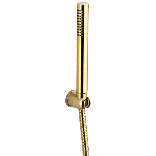 HS-GG-07 Single Function Round Hand Shower With Hook & 1.2 Mtr. S.S. Tube (Glossy Gold Finish)