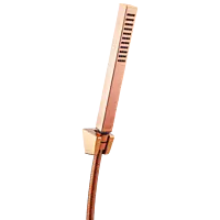HS-RG-06 Single Function Square Hand Shower With Hook & 1.2 Mtr. S.S. Tube (Rose Gold Finish)
