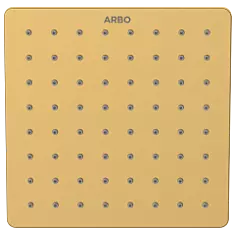 OS-GG-209 Square 6" x 6" Inch SUS 304 Rainfall Overhead Shower (Glossy Gold)