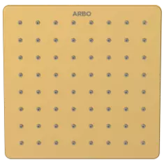 OS-GG-209 Square 6" x 6" Inch SUS 304 Rainfall Overhead Shower (Glossy Gold)