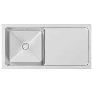 HMR-08 37" x 18" x 9" Inch Hand Made Drainboard Kitchen Sink - Stainless Steel