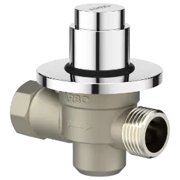 MP-5219 Metropole Forged Brass WC Flush Valve 25mm (1" Inch) With Exposed Shut Off Provision & Round Plate
