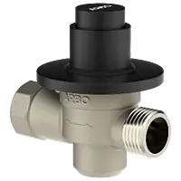 MP-MB-5219 Metropole Forged Brass WC Flush Valve 25mm (1" Inch) With Exposed Shut Off Provision & Round Plate (Matt Black)