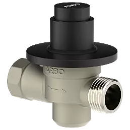 MP-MB-5219 Metropole Forged Brass WC Flush Valve 25mm (1" Inch) With Exposed Shut Off Provision & Round Plate (Matt Black)