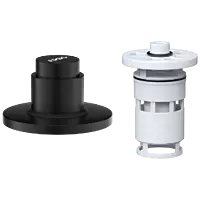 UPR-MB-01 Exposed Part Kit Of Forged Metropole WC Flush Valve With Fitting Sleeve With Operating Lever, Round Wall Flange & Cartridge (Matt Black)