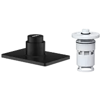 UPS-MB-02 Exposed Part Kit Of Forged Metropole WC Flush Valve With Fitting Sleeve With Operating Lever, Square Wall Flange & Cartridge (Matt Black)