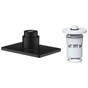 UPS-MB-02 Exposed Part Kit Of Forged Metropole WC Flush Valve With Fitting Sleeve With Operating Lever, Square Wall Flange & Cartridge (Matt Black)