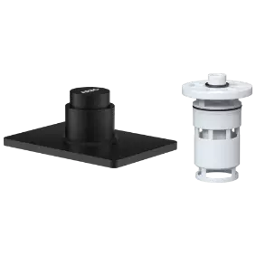 UPS-MB-02 Exposed Part Kit Of Forged Metropole WC Flush Valve With Fitting Sleeve With Operating Lever, Square Wall Flange & Cartridge (Matt Black)