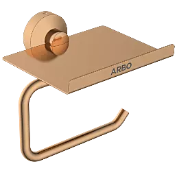 LE-RG-08 Toilet Paper Holder With Shelf (Rose Gold Finish)