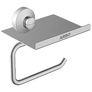 LE-08 Toilet Paper Holder With Shelf (Chrome Finish)