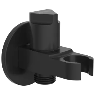 AC-MB-34 Wall Outlet With Shower Hook & Shutoff Valve (Matt Black)
