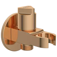 AC-RG-34 Wall Outlet With Shower Hook & Shutoff Valve (Rose Gold)