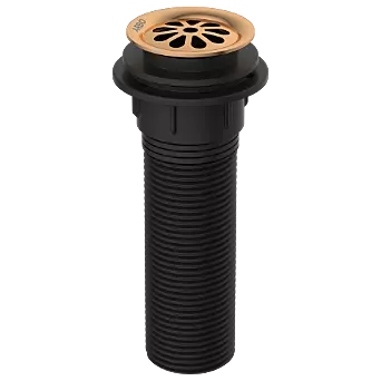 AC-RG-82 Brass With Nylon 6" Inch Height Full Thread Waste Coupling (Rose Gold)