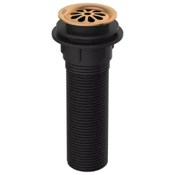 AC-RG-82 Brass With Nylon 6" Inch Height Full Thread Waste Coupling (Rose Gold)