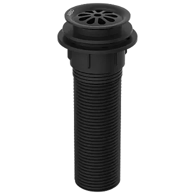 AC-MB-82 Brass With Nylon 6" Inch Height Full Thread Waste Coupling (Matt Black)
