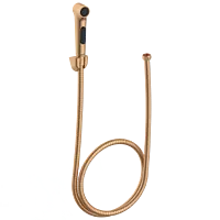 HF-RG-15 ABS Round Health Faucet With Hook & 1.2 Mtr. S.S. Tube (Rose Gold)