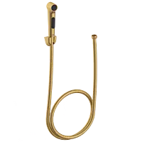 HF-GG-15 ABS Round Health Faucet With Hook & 1.2 Mtr. S.S. Tube (Gold)