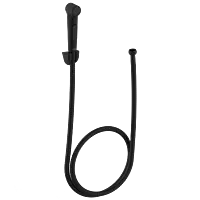 HF-MB-15 ABS Round Health Faucet With Hook & 1.2 Mtr. S.S. Tube (Black)
